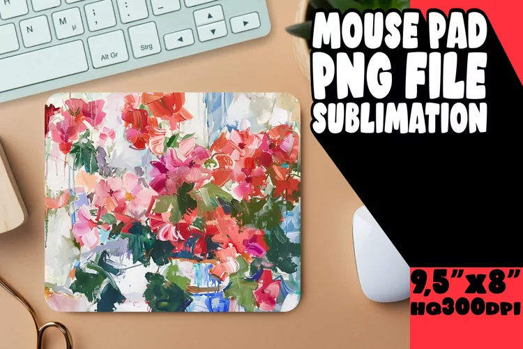 Botanical Springtime Mouse Pad Design