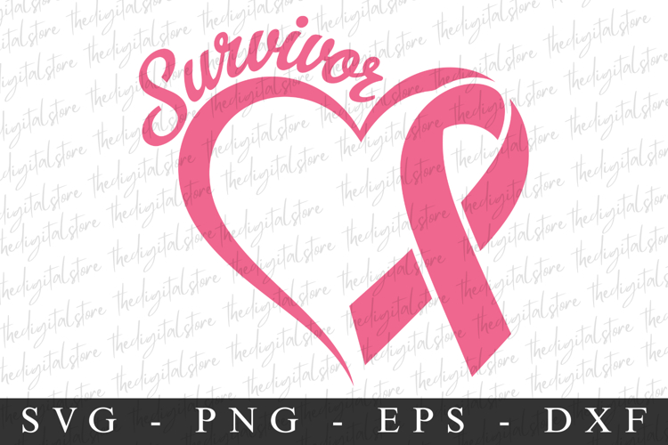 Pink Ribbon Survior | Breast Cancer SVG | Pink Ribbon