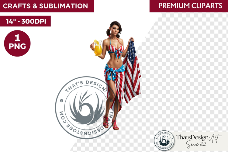 4th of July Character PNG, Patriotic Americana Portraits