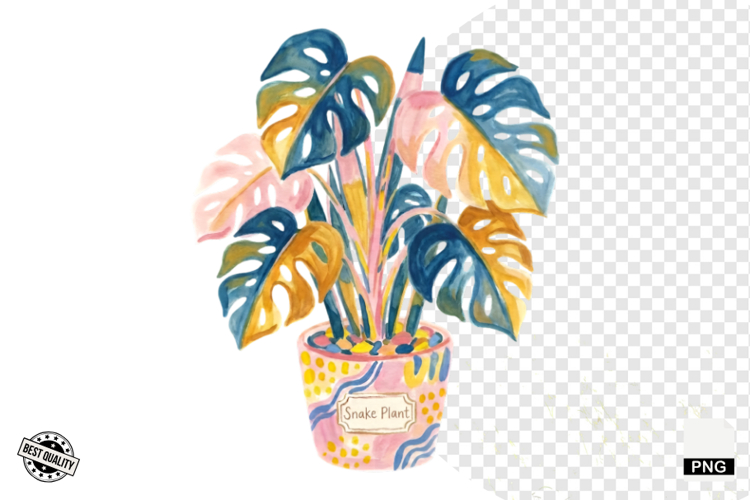 Charm Summer Houseplant Clipart example image 1