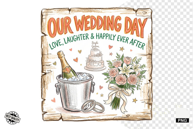 Wedding Day Sign PNG example image 1