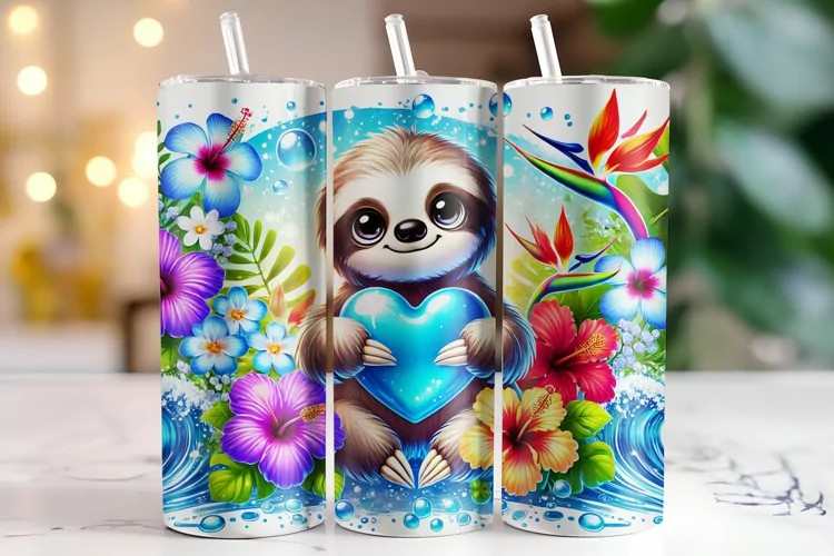 Sloth Tumbler Wrap | Sublimation | Tumblers