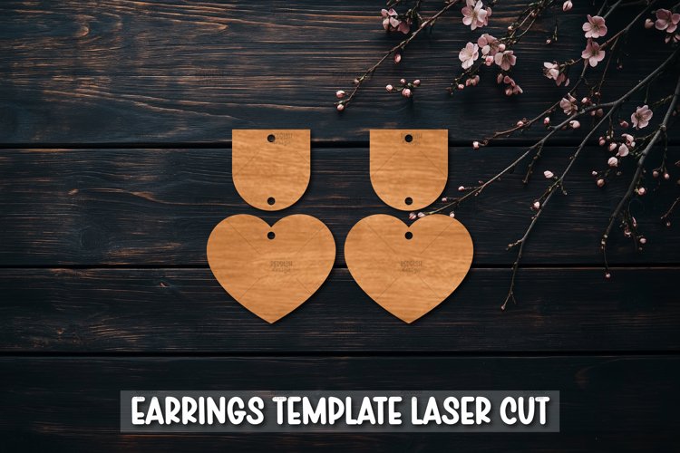 Heart Earrings Svg Image 10