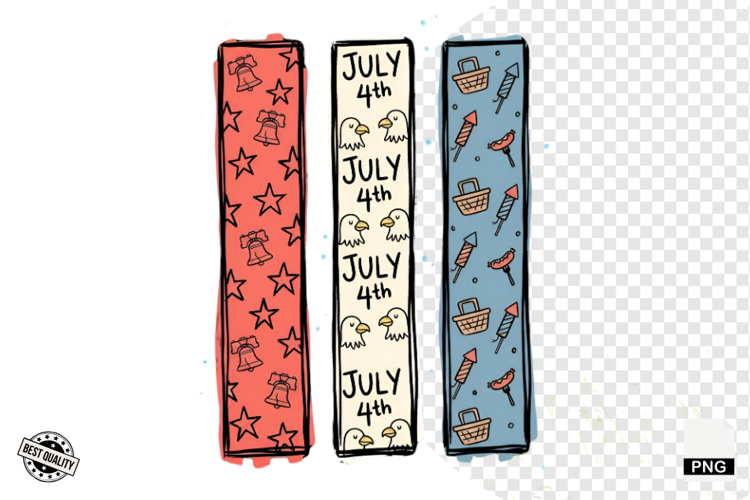 4th of July Brushstrokes Clipart example image 1