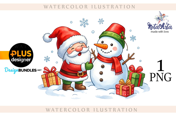 Watercolor Christmas gnomes, Christmas Gnomes