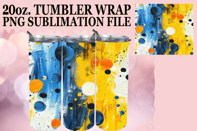 Eye-Catching Paint Tumbler Wrap 20oz