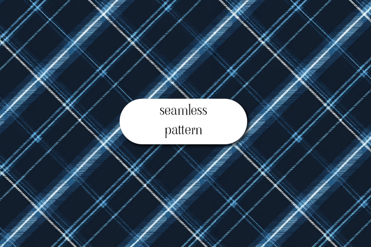 Blue and Navy Seamless Tartan Plaid Pattern Background