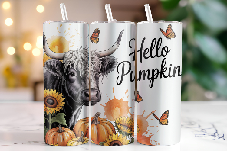 Hello Pumpkin Tumbler Wrap | Sublimation | Tumblers
