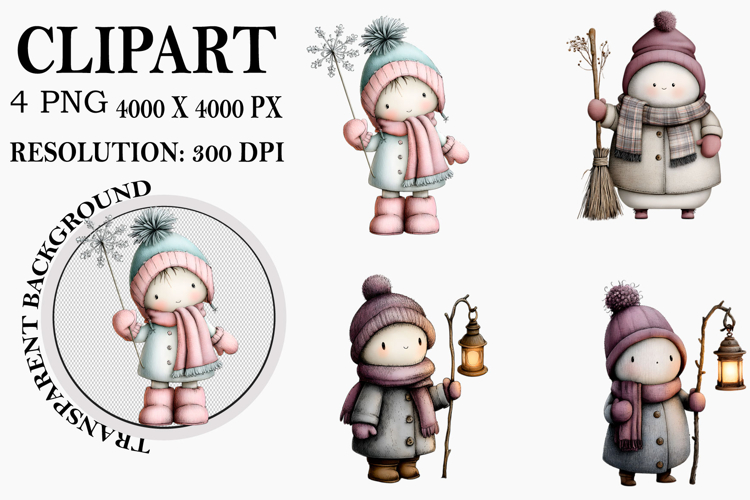 Cute Snowman Clipart Image 3