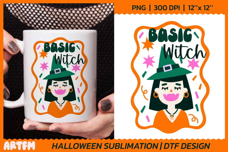 Basic Witch Sublimation | Spooky Halloween DTF Print