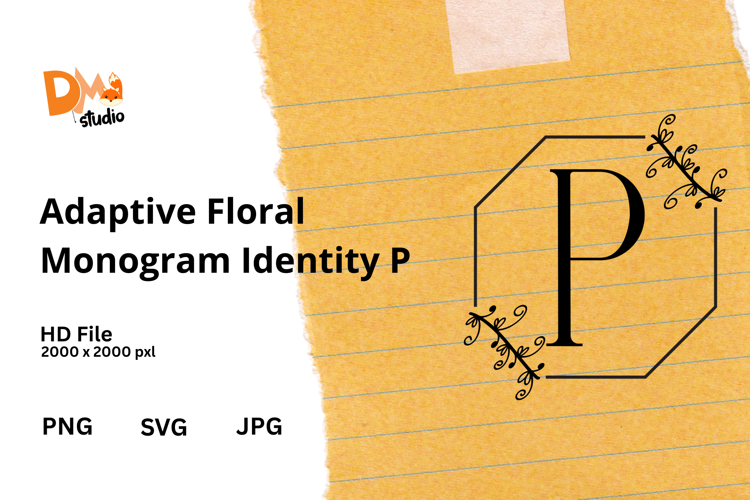 Adaptive Floral Monogram Identity example image 1