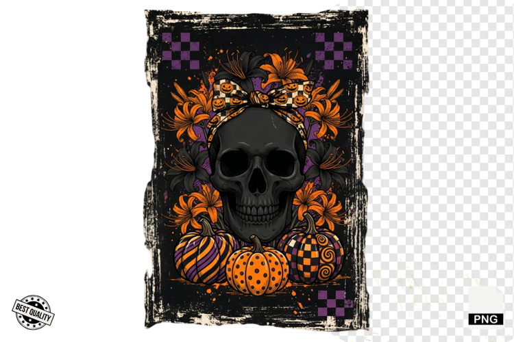 Distressed Vintage Halloween Design Clipart