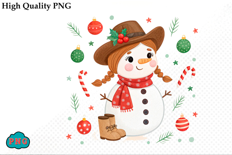 Christmas Cactus and Cow Boy Boots PNG