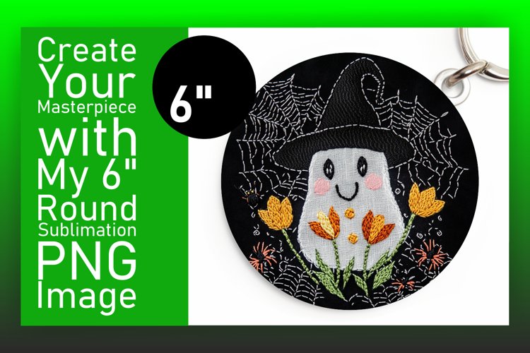 Bright Circle Design Keychain Template , Halloween