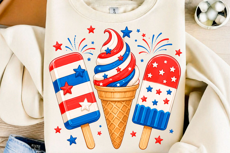 4th of July Ice Cream Png