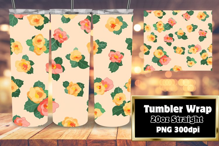 Boho Chic Watercolor Flower Tumbler Wrap