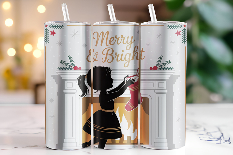 Merry & Bright Svg | Christmas Svg | Svg Cut Files