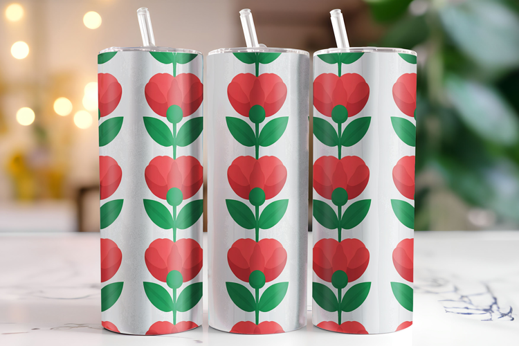 Flowers Tumbler Wrap | Sublimation | Tumblers
