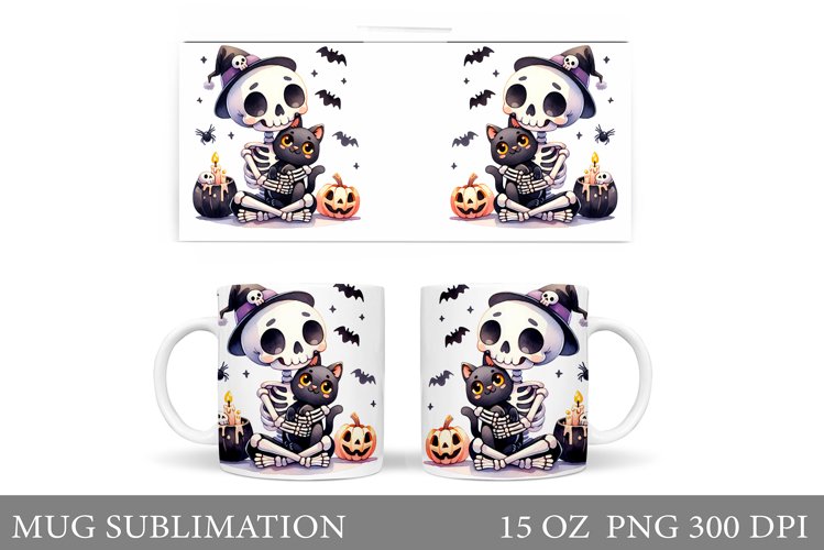 Funny Skeleton Mug Sublimation. Cute Skeleton Sublimation