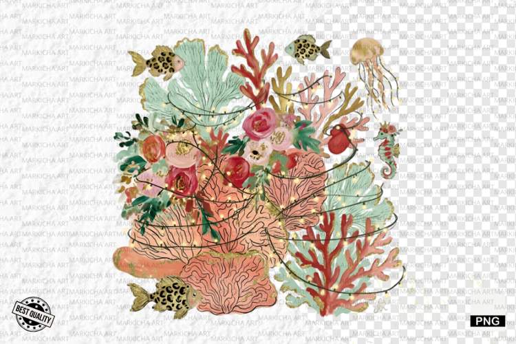 Dreamy Coral Reef Clipart - Summer Clipart