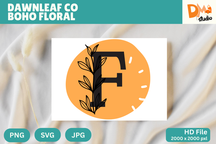 Floral Monogram Letter Svg Image 18