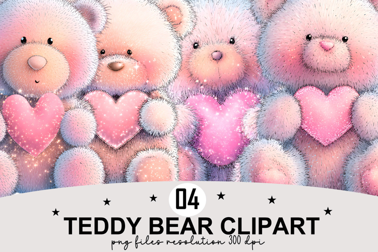 Whimsical Teddy Bear Clipart Watercolor PNG