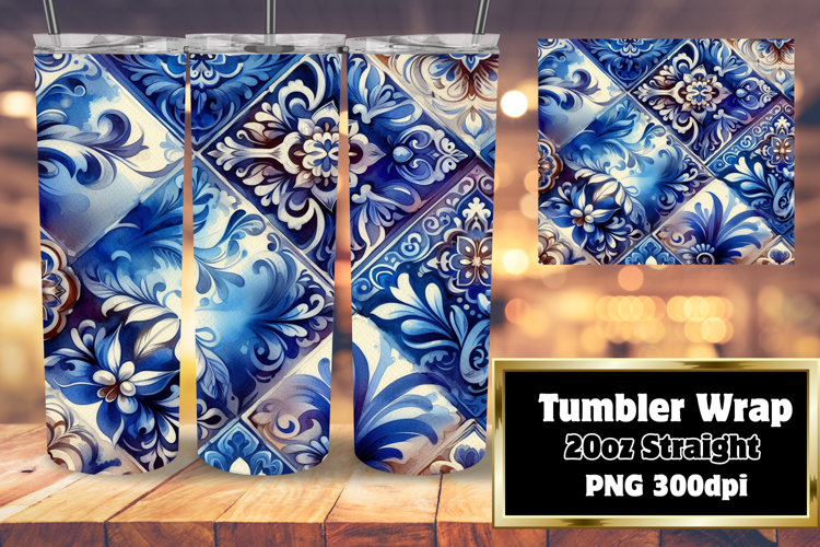 VIBRANT 20oz Gift Tumbler Design , Watercolor Patter