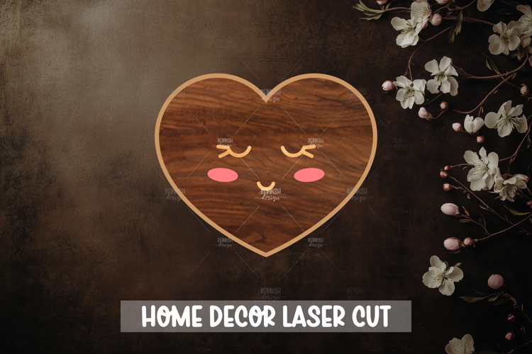 Heart Nursery Room Decor - Wooden Nursery Decor Laser Cu