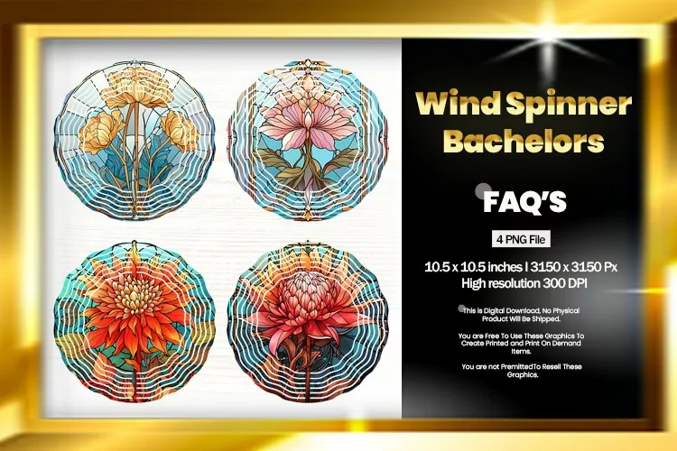 Bachelors Wind Spinner Sublimation - 04 Variations
