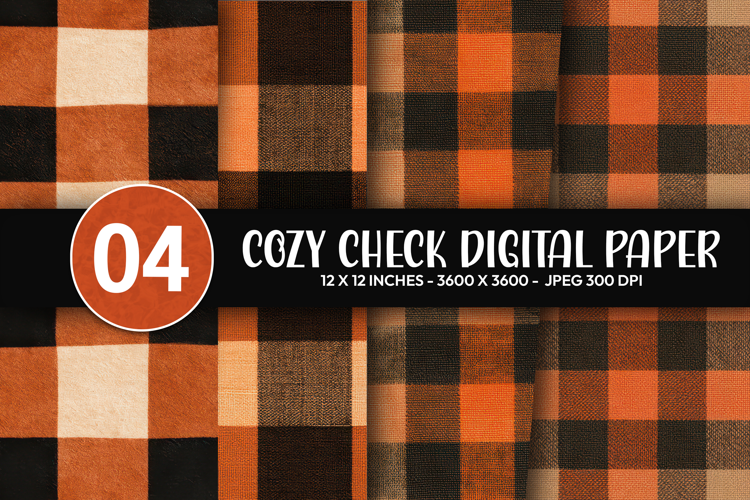Cozy Check Digital Paper