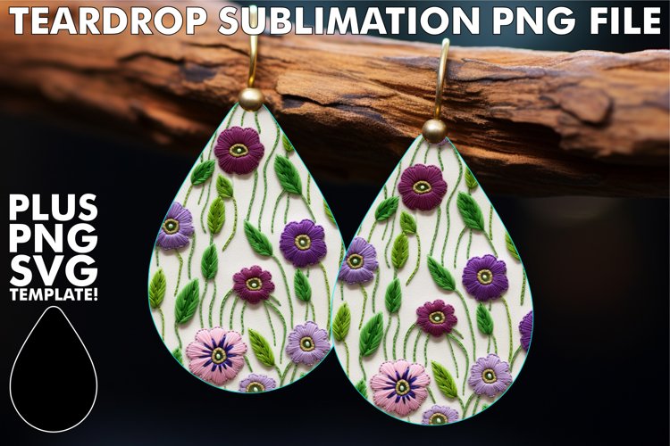 Blooming 3D Flowers on Teardrop Style example image 1