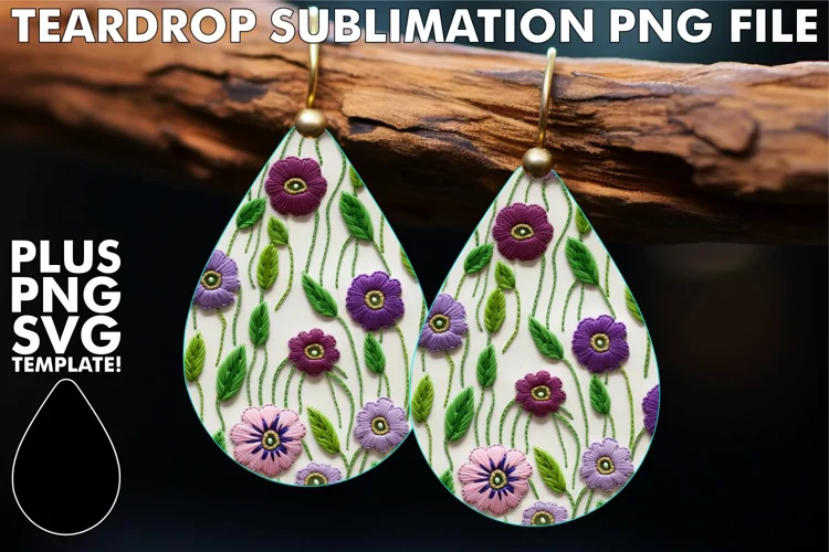 Blooming 3D Flowers on Teardrop Style