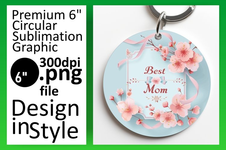 Mothers Day Sublimation Car Coaster - Round