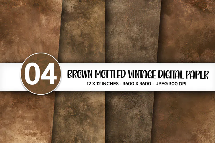 Brown Mottled Vintage Digital Paper