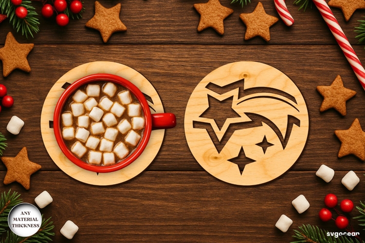 Nativity Coffee Coaster Laser Cut | Drink Coaster | SVG