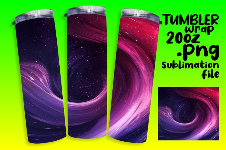 Sublimation Art Tumbler Wrap with Gradient Patterns 20oz example image 1