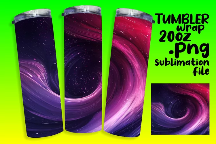 Sublimation Art Tumbler Wrap with Gradient Patterns 20oz