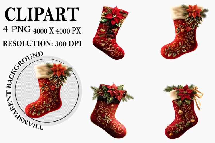 Watercolor Christmas Clipart PNG