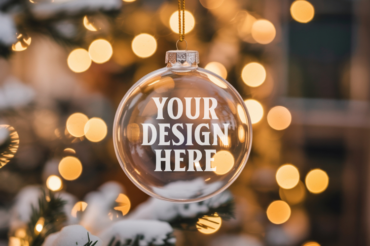 Acrylic Christmas Ornament Mockups , acrylic blank mockup