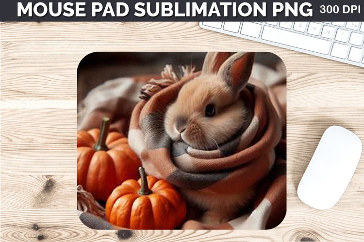 Watercolor Squirrel Mouse Pad Sublimation - Thanksgiving PNG