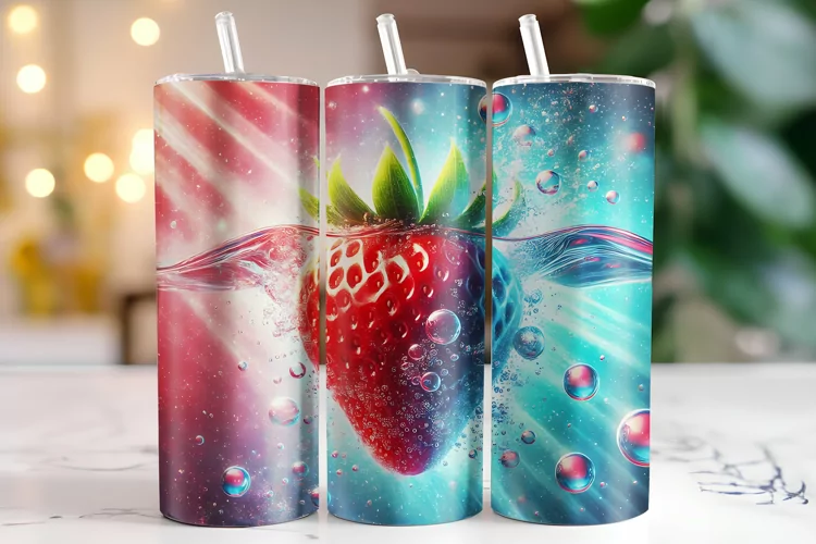 Strawberry Tumbler Wrap | Sublimation | Tumblers
