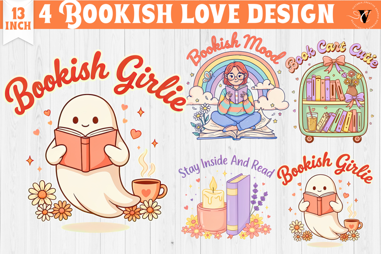 Bookish Sublimation designs | Cute Reading Book Lover png