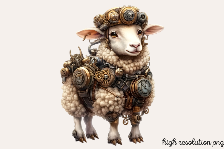 Steampunk Easter Sublimation Clipart PNG