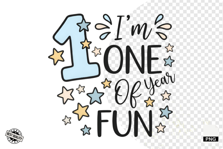 1st Birthday Sublimation PNG - Baby PNG - Birthday PNG example image 1