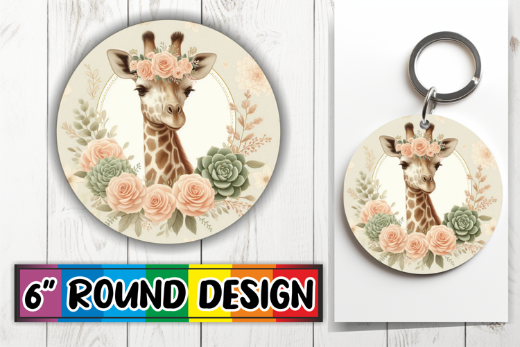 Cozy Round Car Coaster Magic, Giraffe