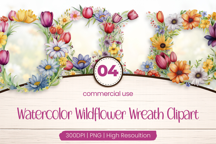 Floral Wreath Clipart Image 5