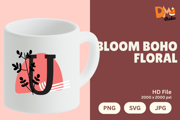 Boho Floral Svg Image 24