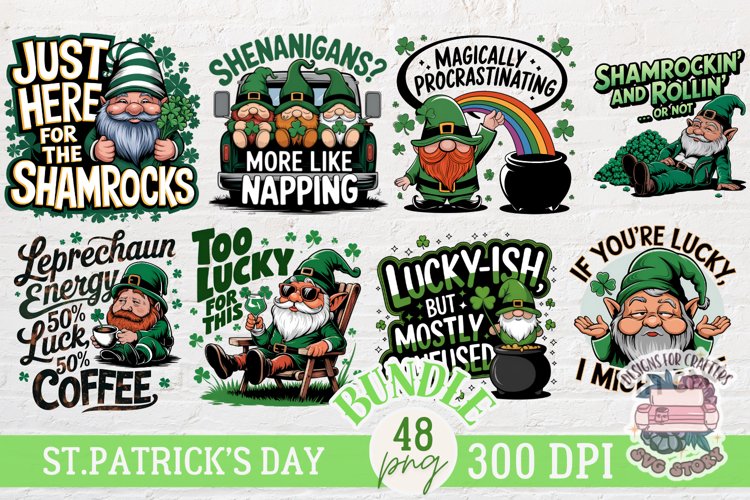 St.Patrick/s Day Sublimation Bundle 48 PNG