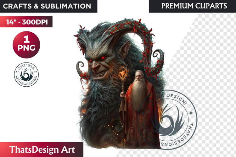 Krampus Christmas Clipart , Bad santa Christmas clipart png