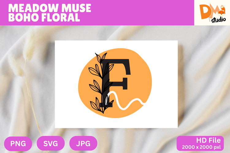 Floral Monogram Letter Svg Image 6